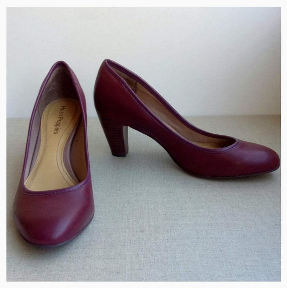 Hush Puppies Women US 8 M Leather High Heel Pumps